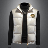 2025冬季新款90%白鸭绒羽绒马甲Y9952P295镂空黑，男装羽绒服，钱塘6011