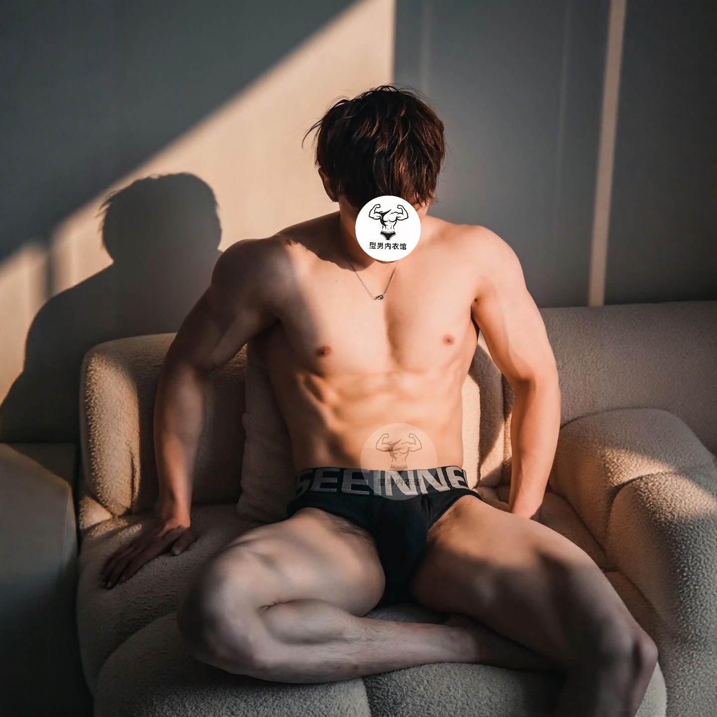 男士内裤三角裤纯棉低腰平角裤性感凸囊袋显大包臀裤舒适宽边质感