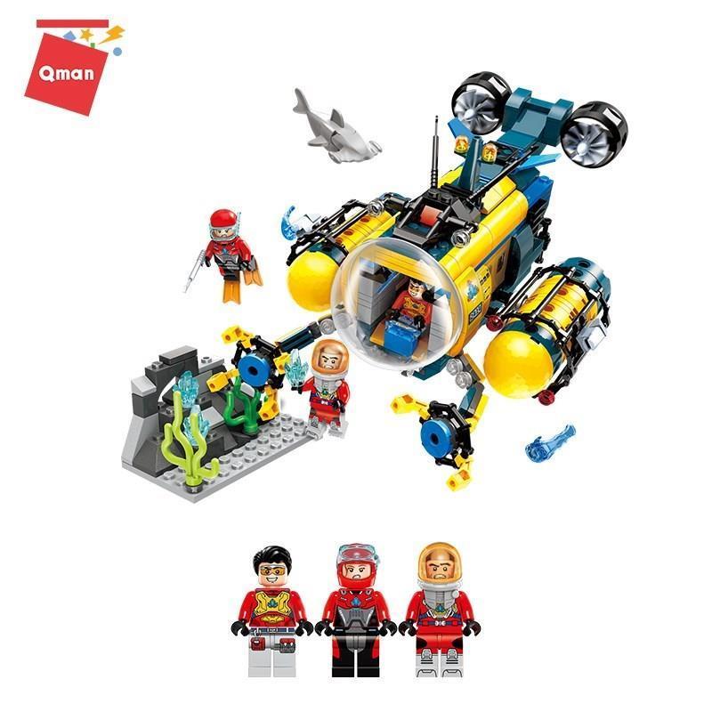 QMAN Deep Sea underwater Adventure Submarine Building Block