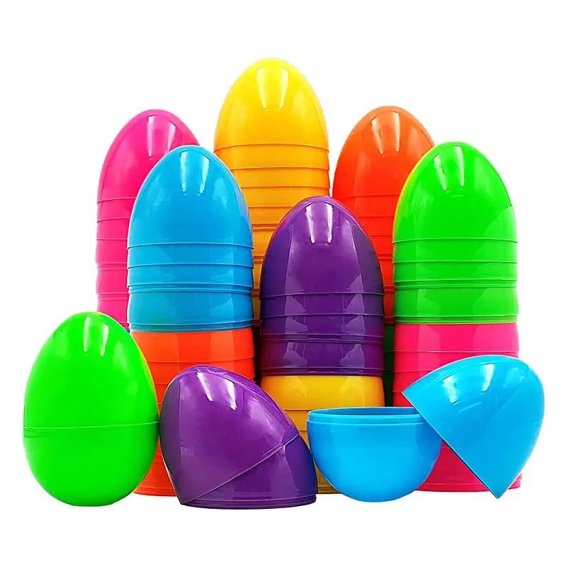 50Pcs Fillable Easter Eggs Easter Empty Eggs Colorful Plasti