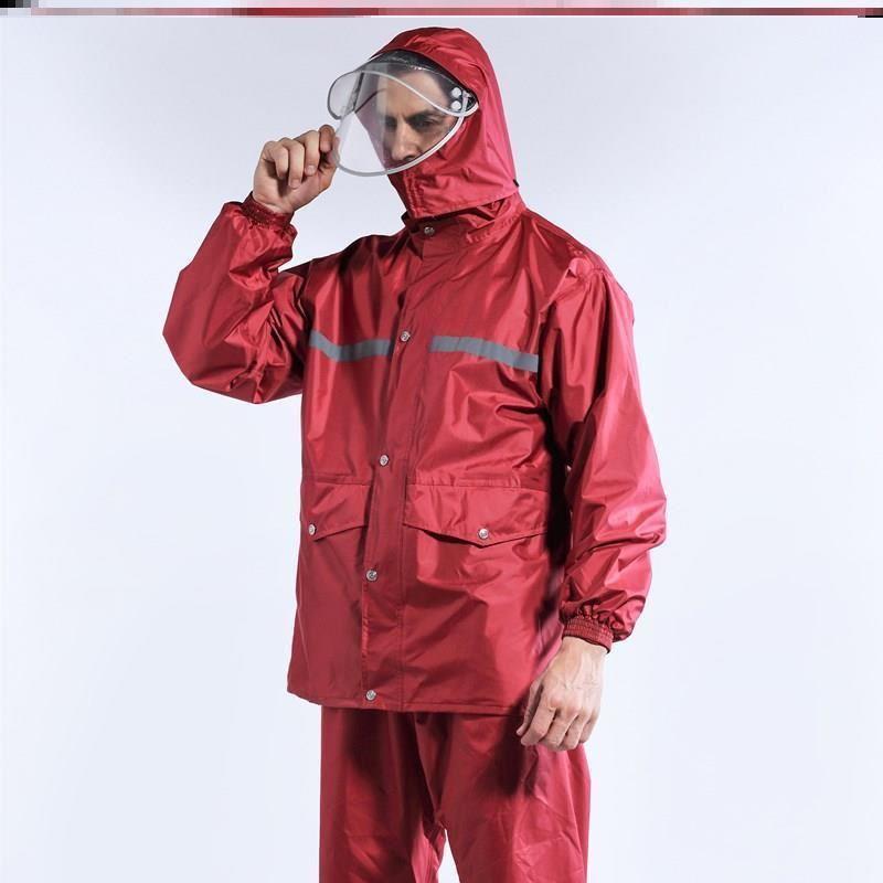 Waterproof Raincoat Men Adult Sets Camping Fishing雨衣 居家日用 雨披/雨衣 原图主图