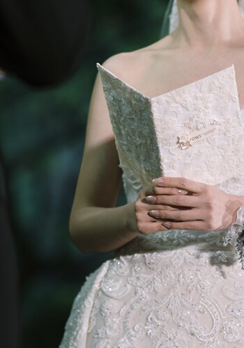 Wedding韩式森系婚礼结婚贺卡蕾丝封面誓言卡誓词本保证书宣誓本