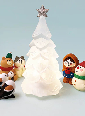 雪之子系列雪精灵雪人系列可爱治愈手办创意摆件ins日式猫装饰