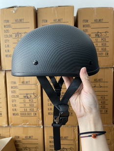 碳纤维哈雷半盔摩托车头盔男女电动车安全帽汤普森飘盔金吉拉夏季