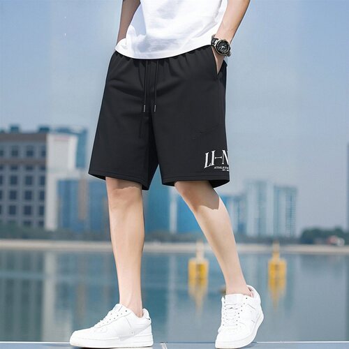 李宁男子冰感吸湿排汗短卫裤