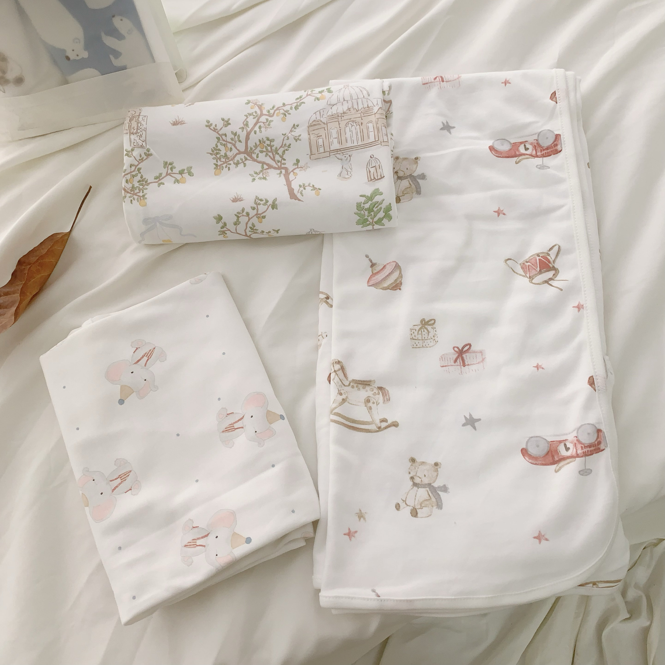 【两条】新生儿抱被纯棉婴儿春秋初生宝宝防惊跳包单产房襁褓四季