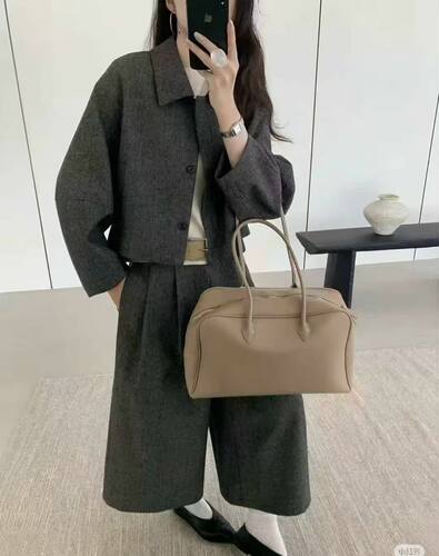 2026早秋新款女装 羊毛八分裤翻领外套两件套韩系高级感套装九米