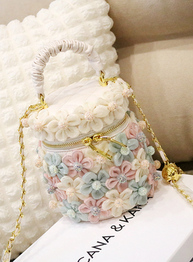 CANA&KANA小众设计感洋气水桶包包女单肩手提斜挎链条2025冬新款