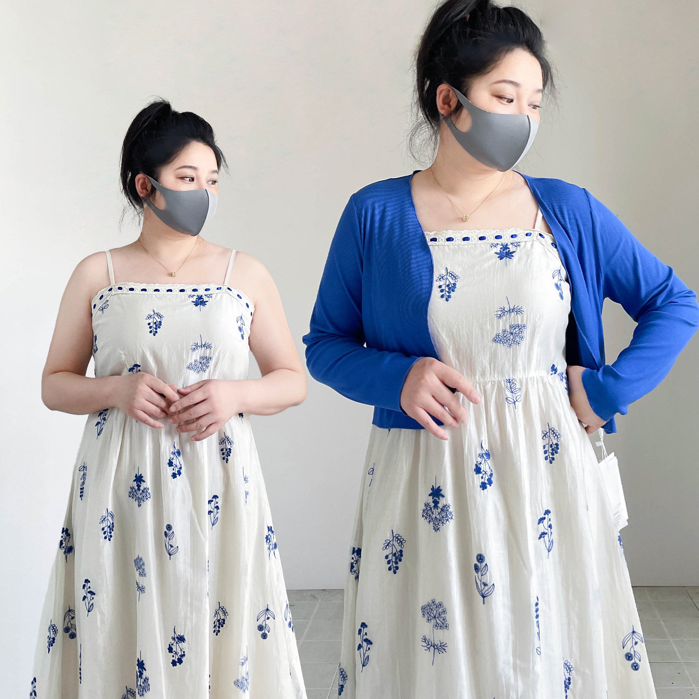 超仙大码胖mm连衣裙高端女装碎花