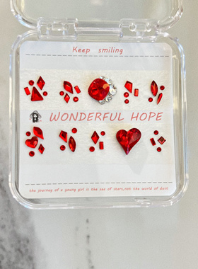 华子钻美甲材料包红色超仙纯欲《血魇》