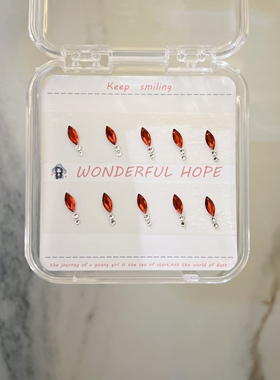 美甲钻材料包红色钻圣诞新年款美甲饰品华子钻全华钻