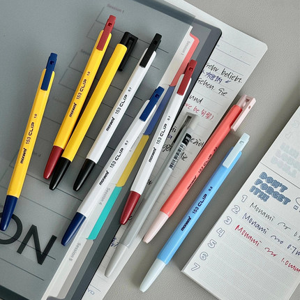 慕那美monami 153 CLIP六角刷题圆珠笔0.5/0.7/1.0mm中油笔黑笔
