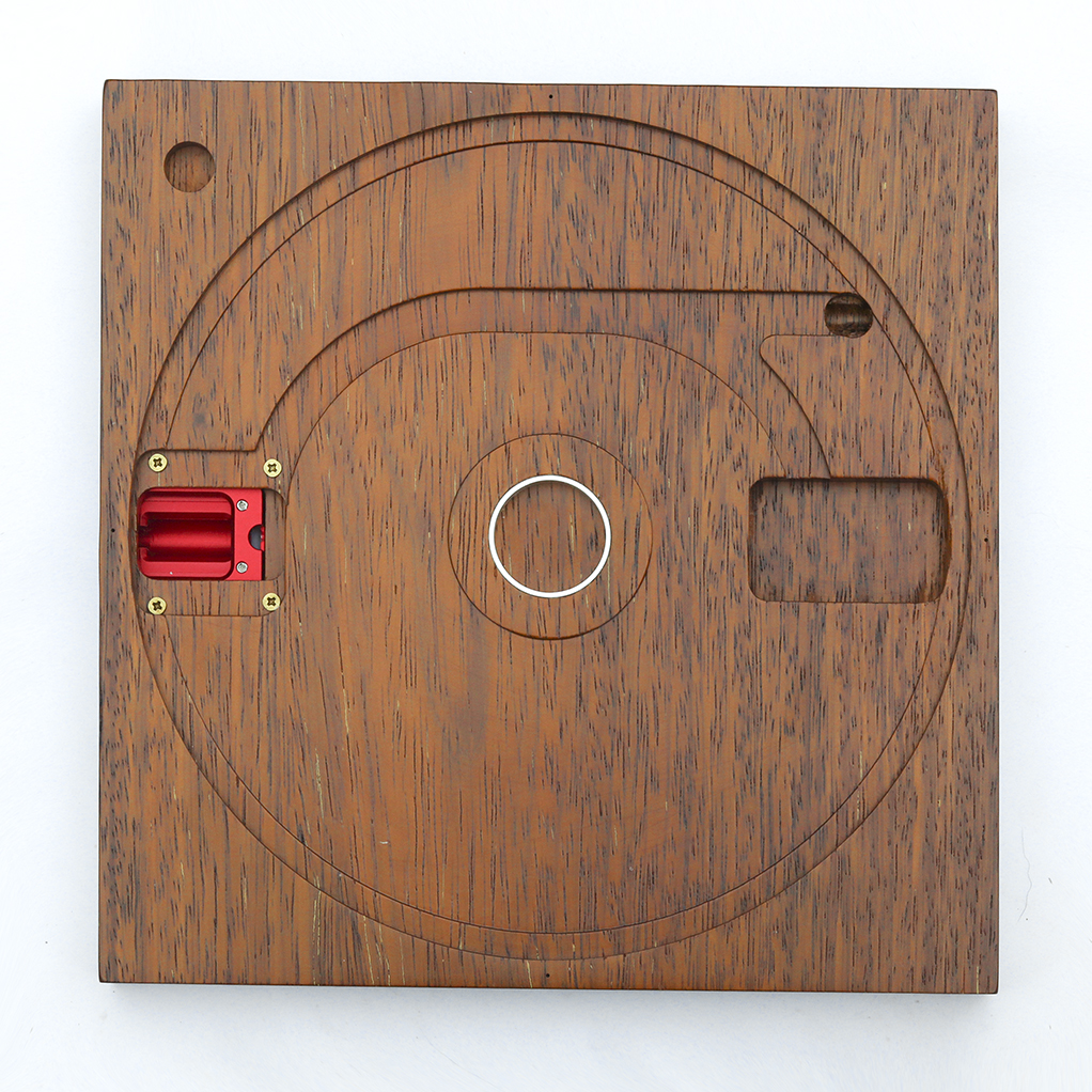 diy激光罗盘红木底盘铝镁合金底盘罗盘配件