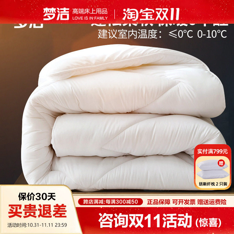梦洁家纺春秋被子薄被芯单人双人空调被夏凉被七孔被冬被248x2.48