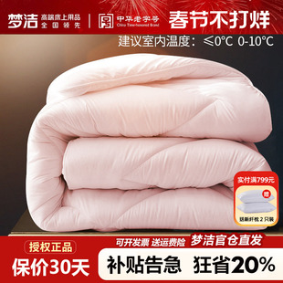 梦洁春秋被薄被子学生宿舍踏花被150x200x230厚冬被248x2.48被芯