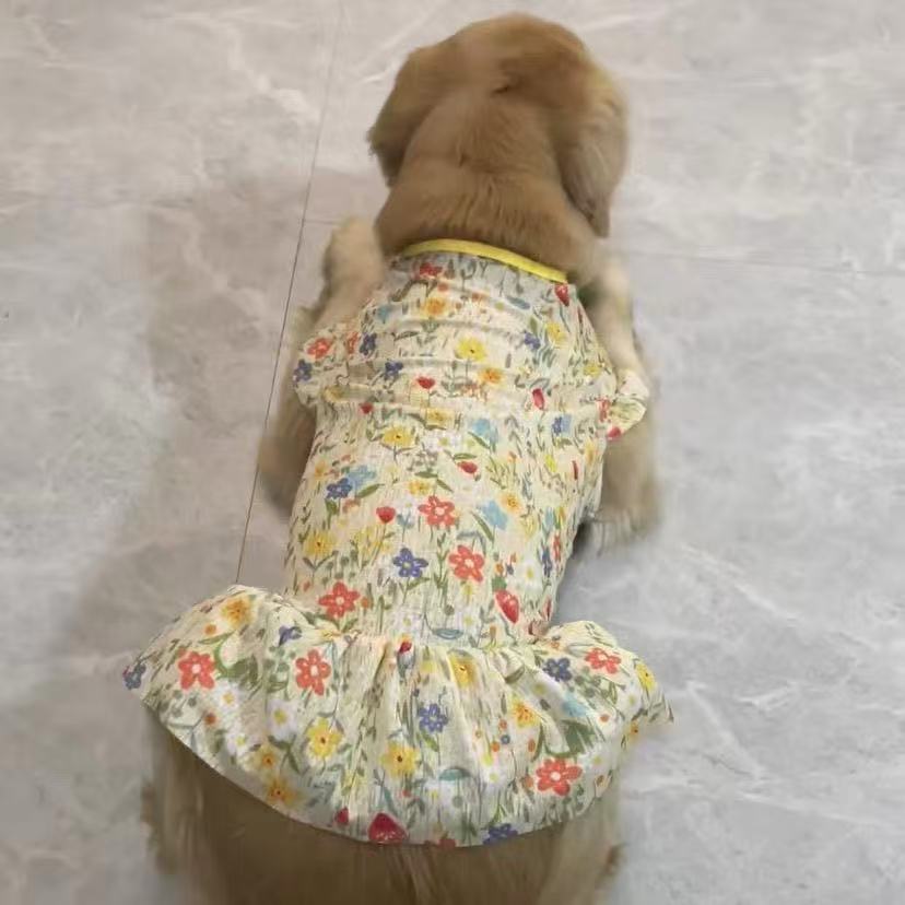 夏季薄款大型犬公主裙