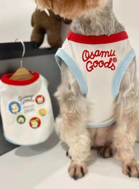 春夏款薄款狗狗猫咪原田治背心雪纳瑞比熊泰迪约克夏小型犬棉衣服