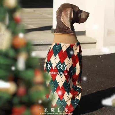 新年狗狗衣服秋冬款大狗保暖喜庆睡衣法兰绒大型犬拉布拉多杜宾