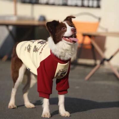 大型犬边牧宠物狗衣服冬季保暖拉布拉多巨贵秋冬款插肩袖冬季保暖