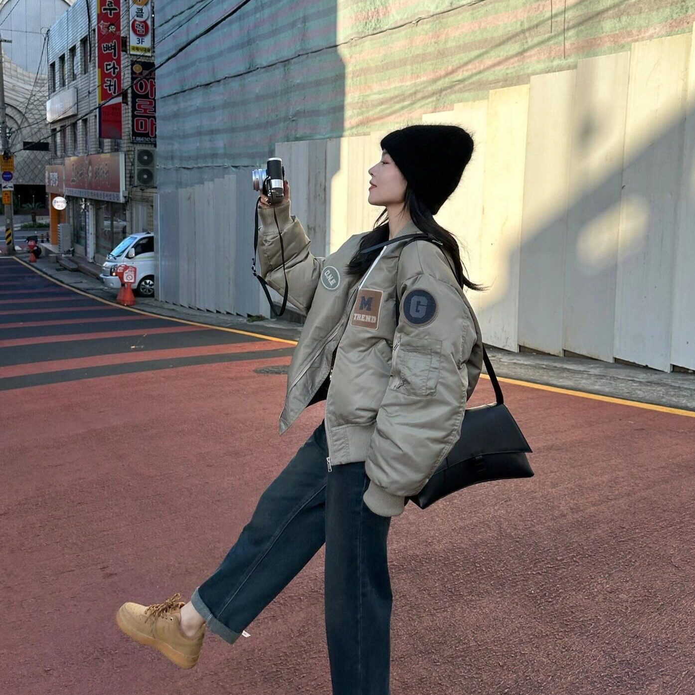 原版做法美式复古棒球服外套女2025韩版飞行员夹克
