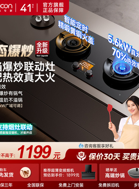帅康3B815燃气灶家用猛火定时烟灶煤气灶台以旧换新补贴官方旗舰