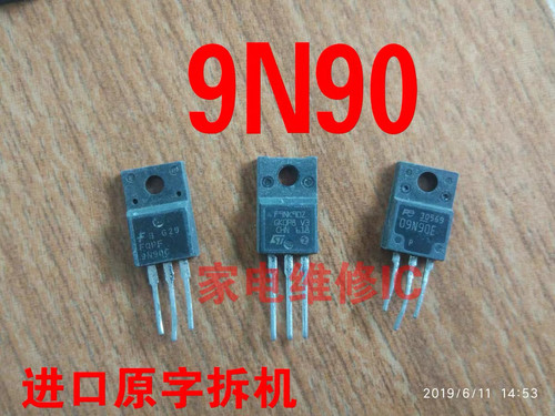 进口拆机 场效应MOS管 09N90E  FQPF9N90C P9NK90Z TO-220F测好