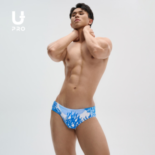 植物印花沙滩裤 UPRO男士 蓝色梦境 三角泳衣 泳裤