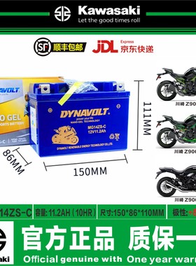 川崎Ninja 250 400 650 Z250 Z400 Z650 Z800 Z900 Z1000电瓶电池