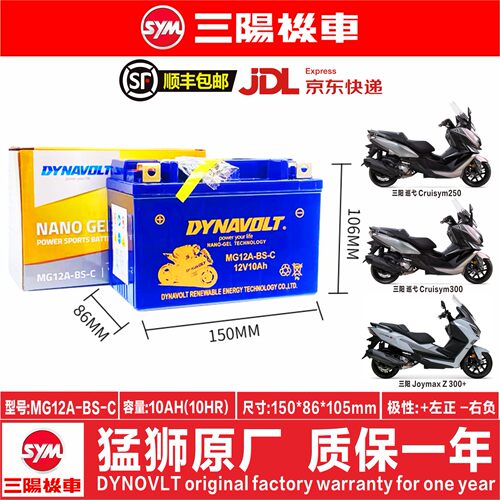 三阳曼巴巡弋180 TL500 508 DRG150听你TINI110飞度4 FNX150电瓶 - 封面