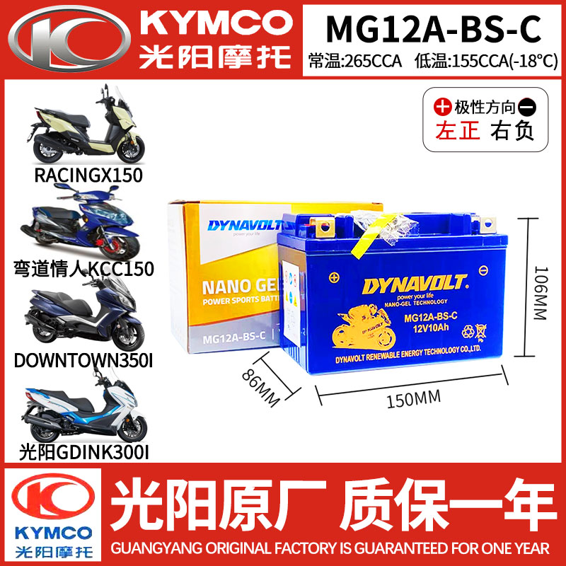 光阳赛艇300/300i电瓶猛狮原装