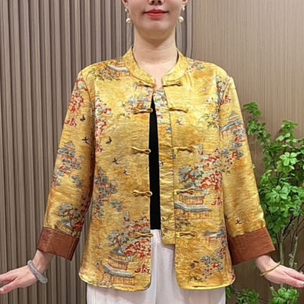 妈妈春夏装新中式国风衬衫2026新款中老年女装夏装气质开衫上衣