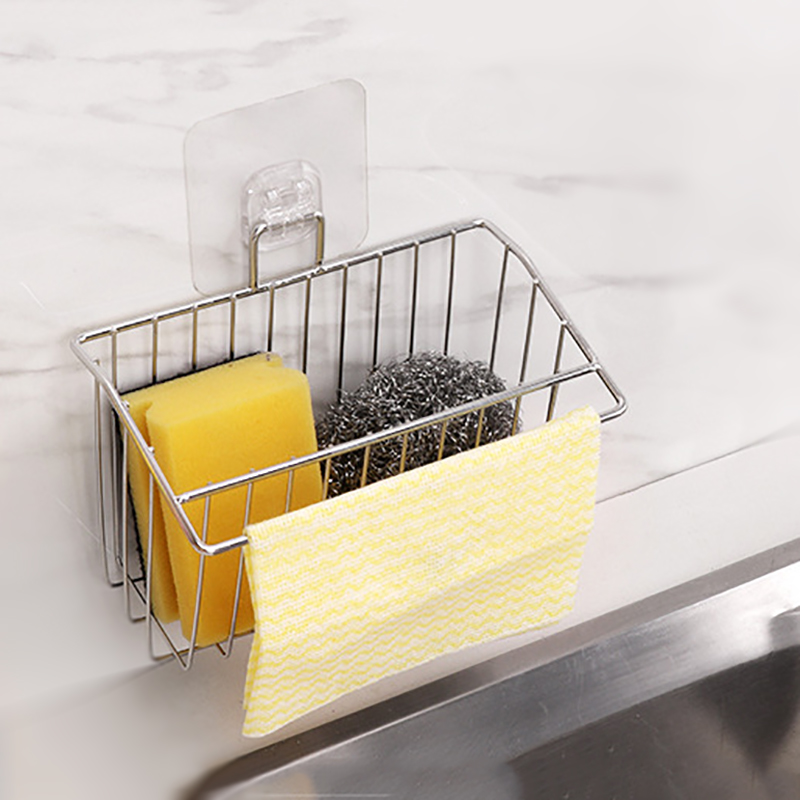 不锈钢水槽沥水篮挂篮清洁海绵边