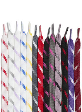 1CM宽涤纶双层扁平斜点运动休闲老爹篮球男女黑白红灰蓝紫色鞋带