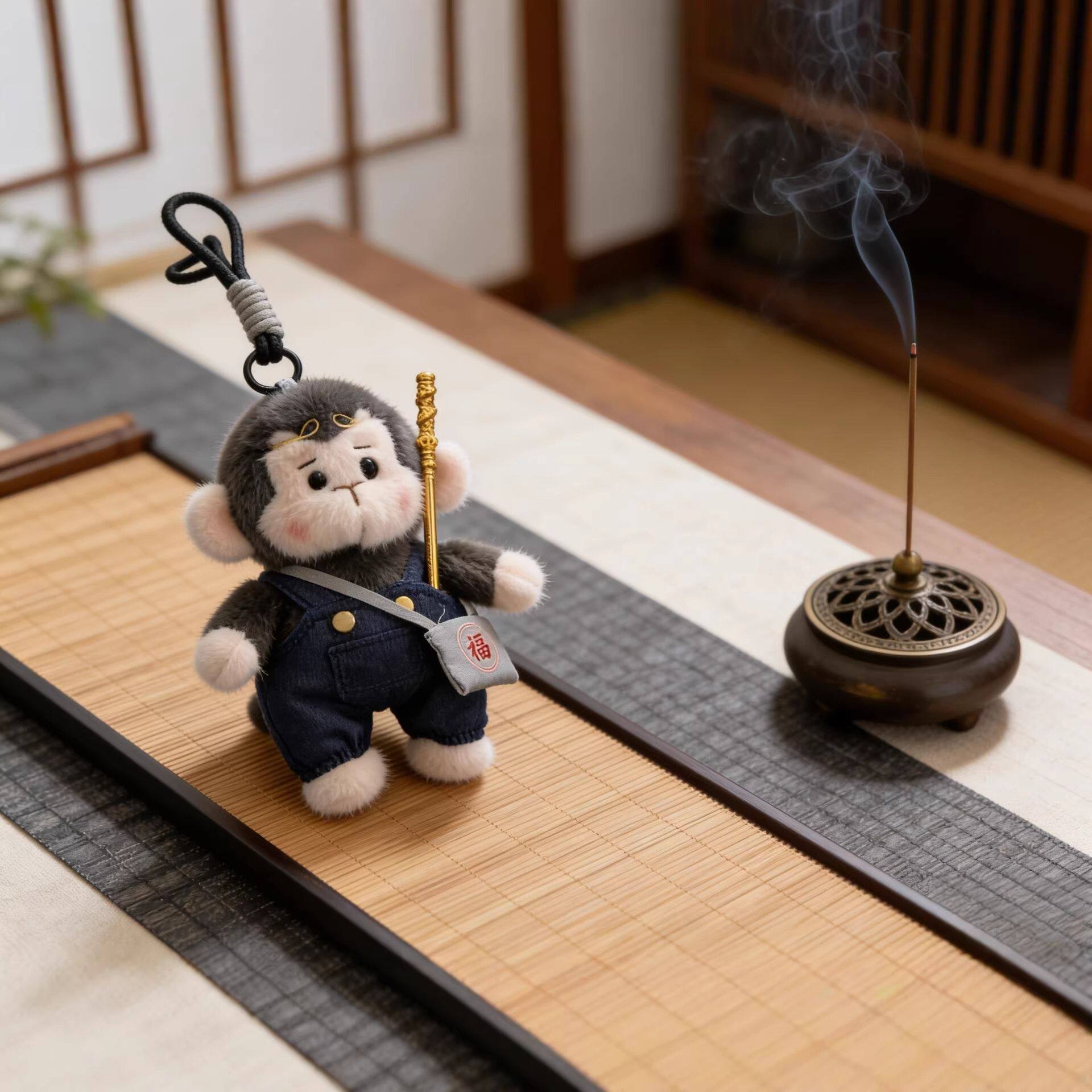 可爱萌黑神话小猴子挂件毛绒齐天大圣公仔悟空女生书包钥匙扣玩偶