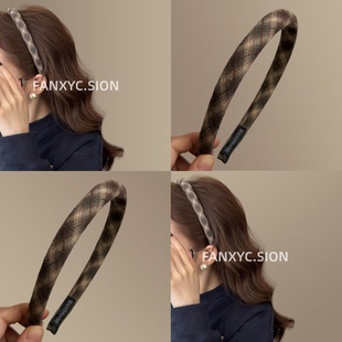 【森林物语】韩系格子布艺发箍网红时尚高颅顶头箍热推款旅行发卡