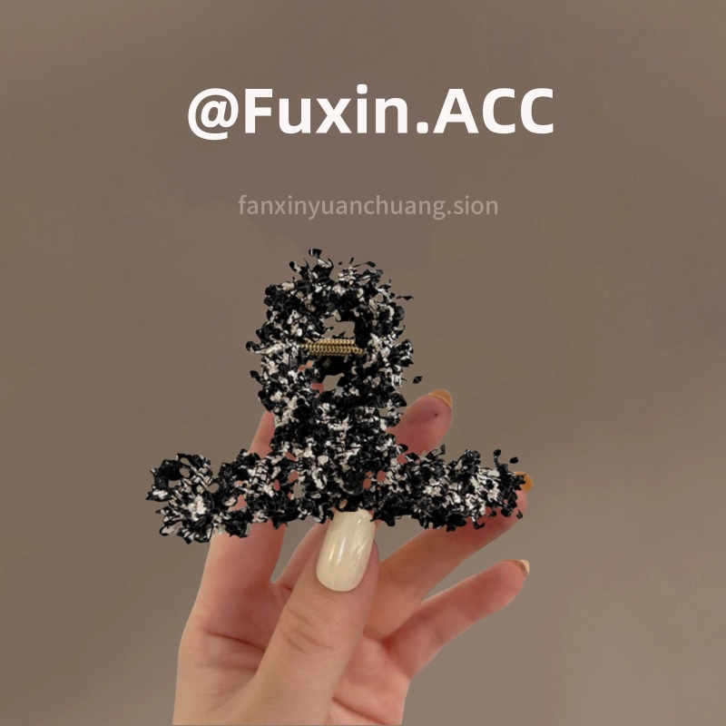 秋冬新款抓夹女小香风粗花编织裹