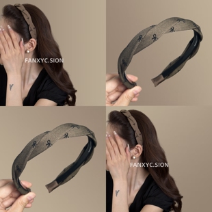韩系ins风波点辫子发箍女2025新款高级感洗脸压发卡日常外戴头箍