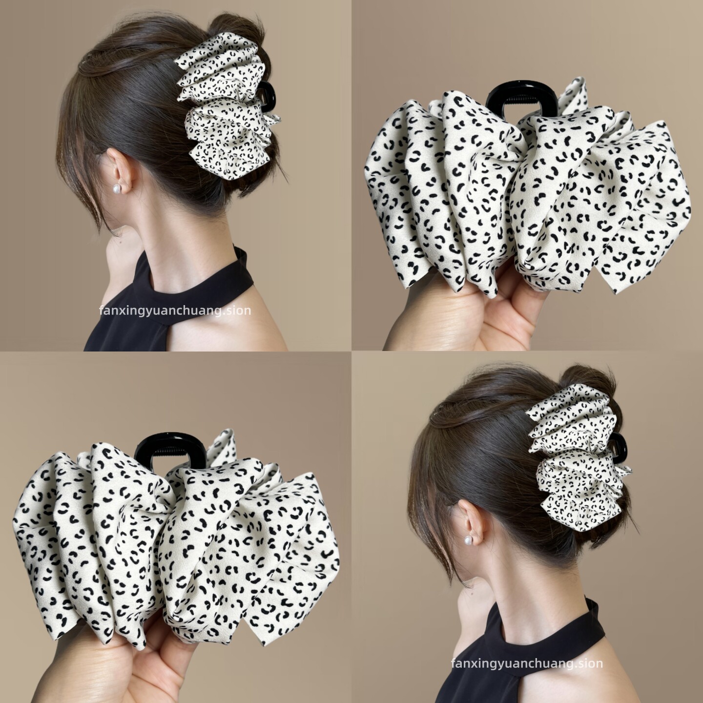 【水仙涟漪】云朵泡泡抓夹大号蝴蝶结发夹后脑勺旅行发卡鲨鱼夹