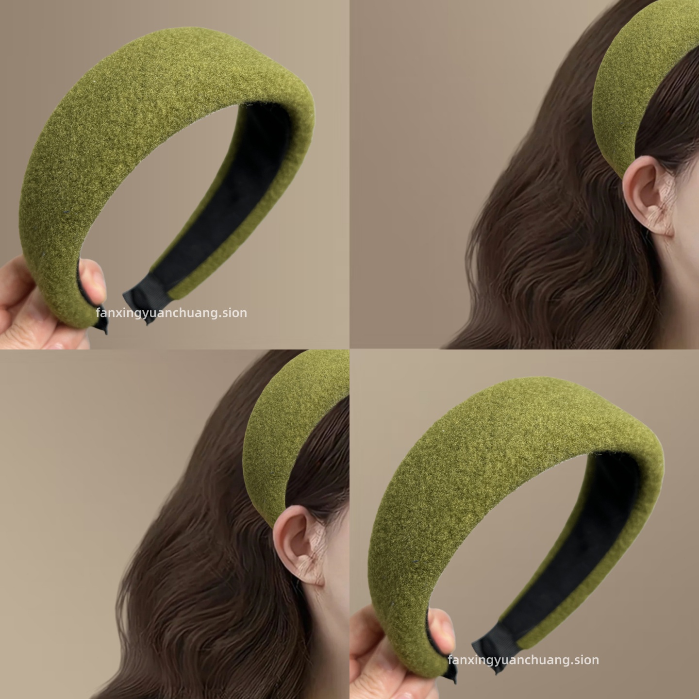 韩版羊毛呢宽款发箍优雅气质百搭