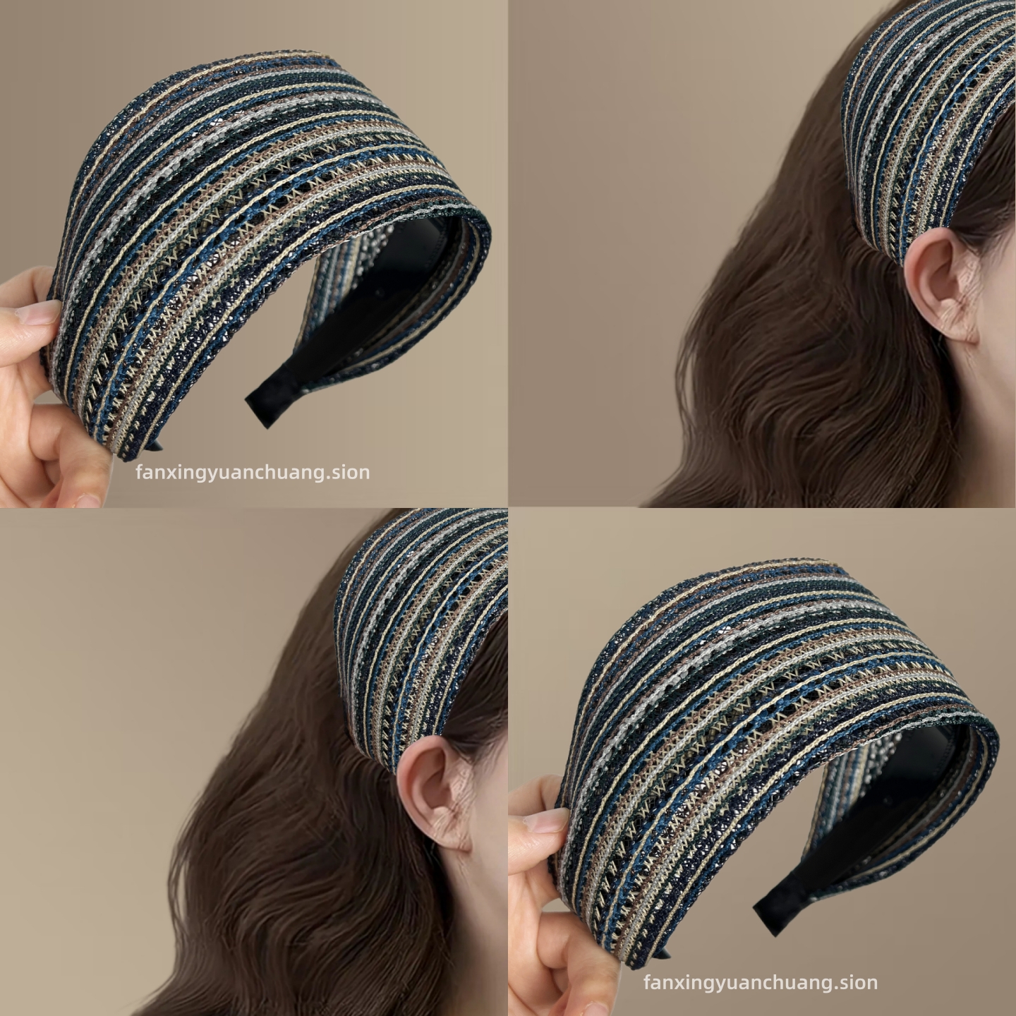 秋冬遮白发神器发箍高级感撞色