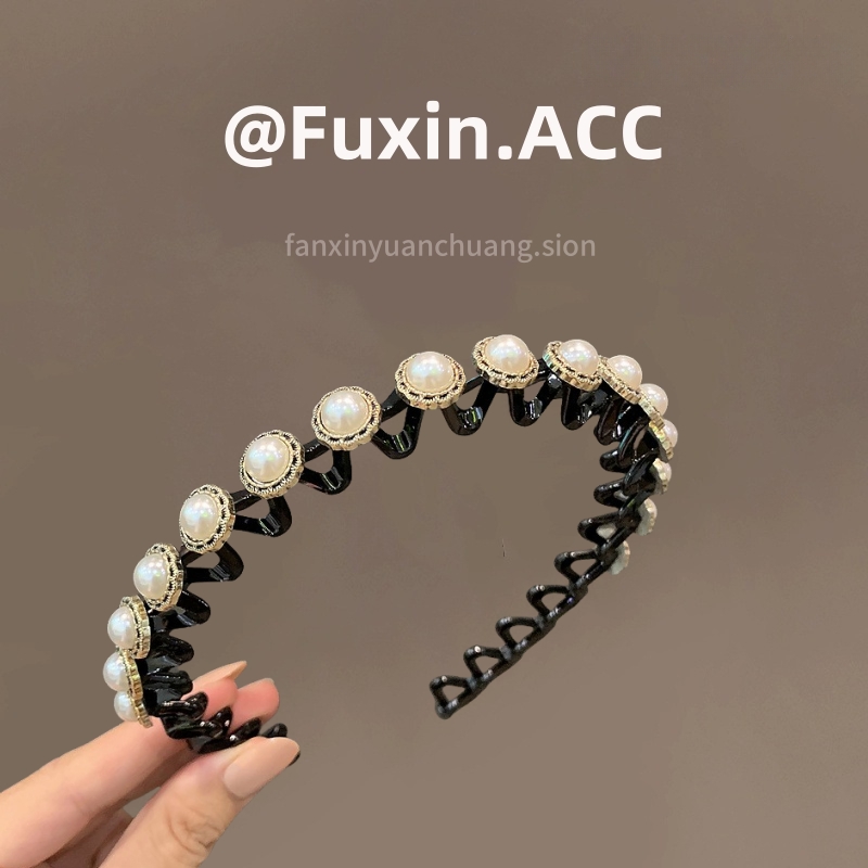 发箍潮流来啦~波浪珍珠刘海碎发整理神器洗脸头箍防滑女