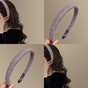 【槿上花开】秋冬针织毛线细发箍小众甜美头箍气质百搭旅行发卡