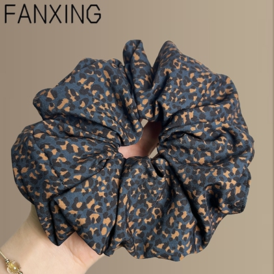 韩版洋气布艺豹纹大肠发圈