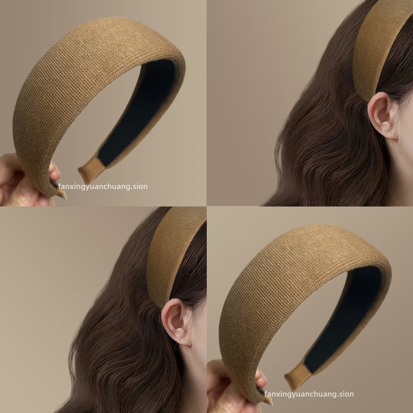 【晚秋私语】气质优雅针织发箍高级感百搭宽边头箍高颅顶旅行发卡