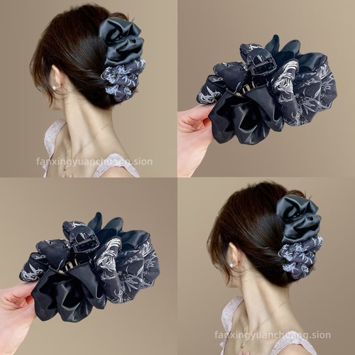 新中式国风墨竹泡云朵抓夹