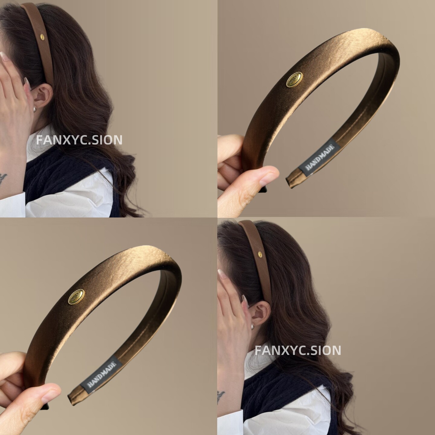 外出百搭缎面发箍女2025新款