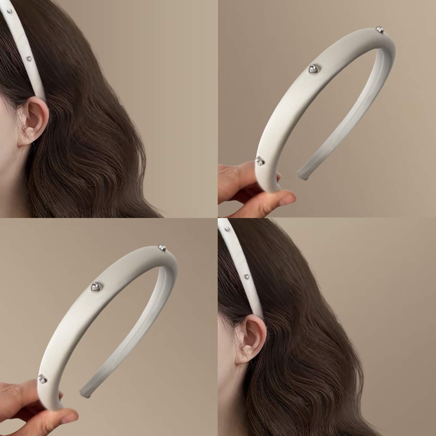 韩国复古简约金属爱心发箍女2025夏季新款高颅顶简约百搭发饰头箍