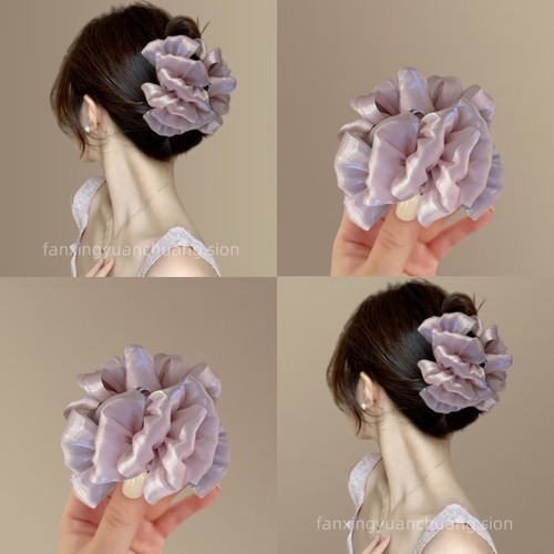 满园春色~泡泡袖抓夹旅行发卡大号发量多发夹女后脑勺气质鲨鱼夹