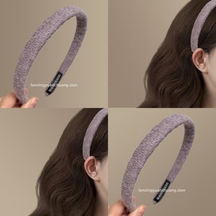 秋冬针织毛线细发箍小众甜美头箍气质百搭旅行发卡 槿上花开