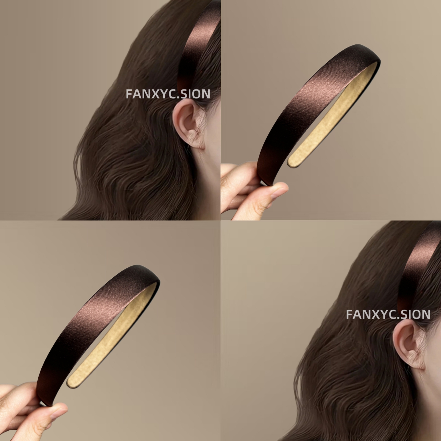 发箍女百搭外出简约韩国气质布艺纯色宽边头箍压发夹发捆发卡头饰